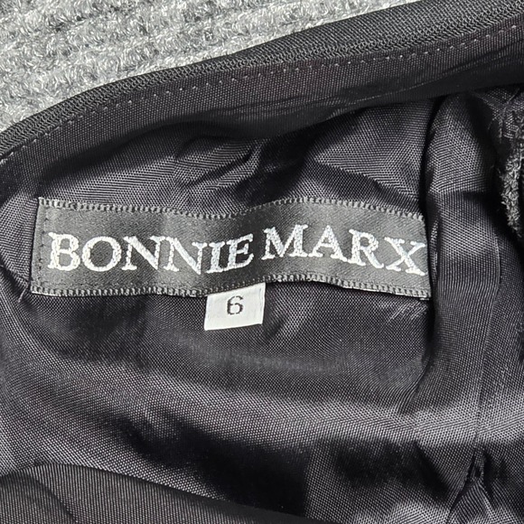 Vintage Bonnie Marx Ruffle Hem Cocktail Dress Women's Size 6 Black NWT - Picture 3 of 9